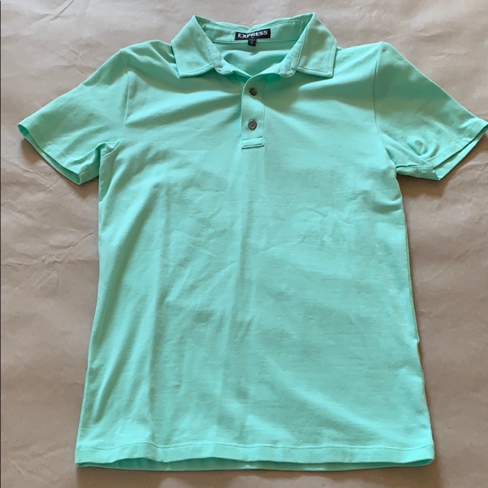 Men’s express polo shirt size XS in mint green